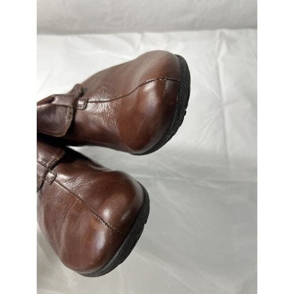 Wonders brown fold down bootie side zip Spain Genuine Leather size 10 - Picture 8 of 14